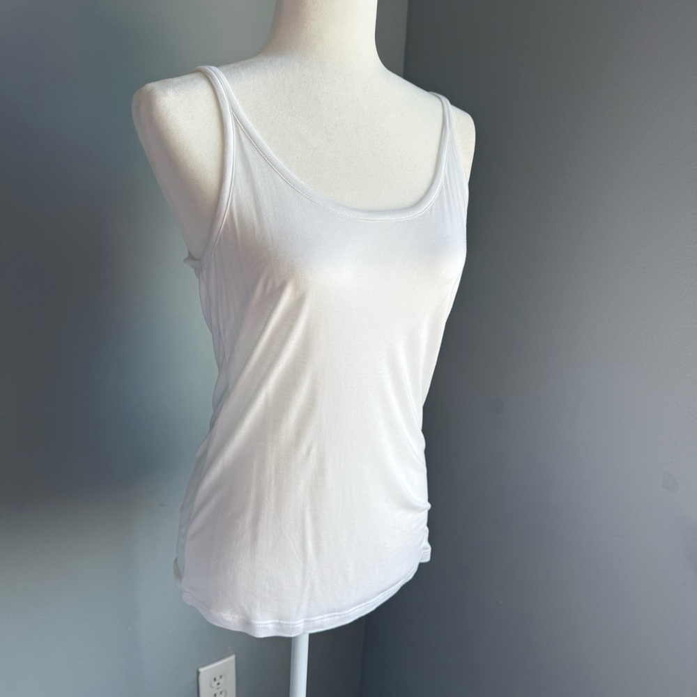 Lynn Ritchie Silver Classic White Women's Tank Top NEW Small Soft Thin Summer